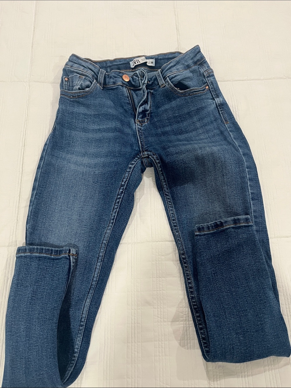 Zara Women's Medium Blue Skinny Jeans